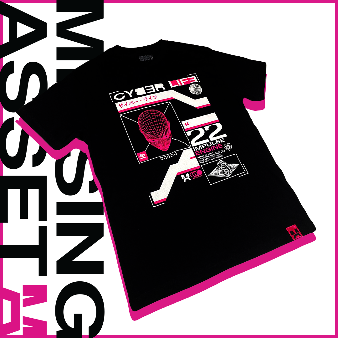 Missing Asset CYBER LIFE BLACK∙ Tシャツ